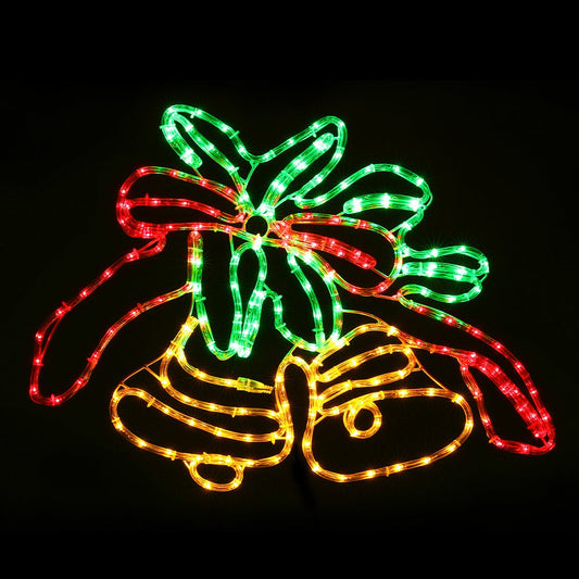 0.76M Christmas Lights 216 LED Bell Motif Light Decorations Jingle Jollys - casaculinary