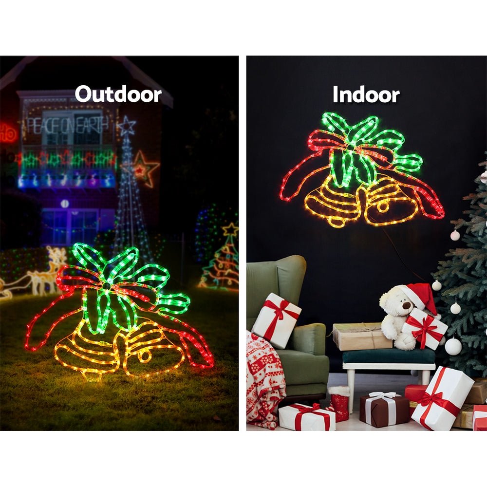 0.76M Christmas Lights 216 LED Bell Motif Light Decorations Jingle Jollys - casaculinary