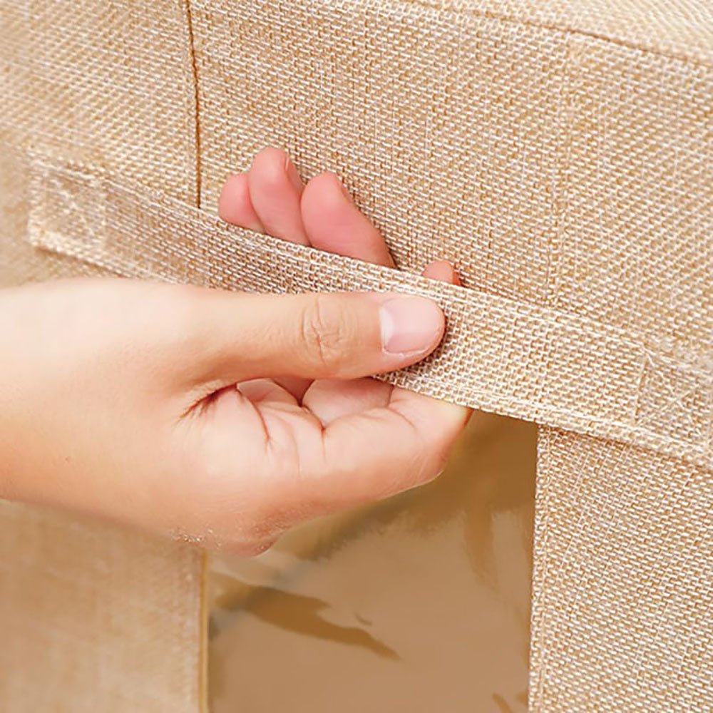 100L Cloth Storage Box Closet Organizer Storage Bags Clothes Storage Bags Wardrobe Organizer Idea CREAM - casaculinary
