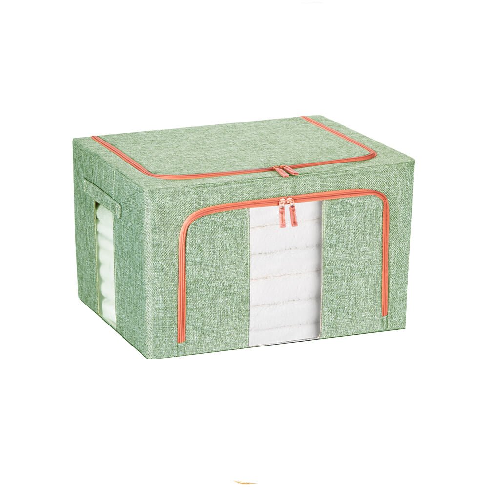100L Cloth Storage Box Closet Organizer Storage Bags Clothes Storage Bags Wardrobe Organizer Idea GREEN - casaculinary