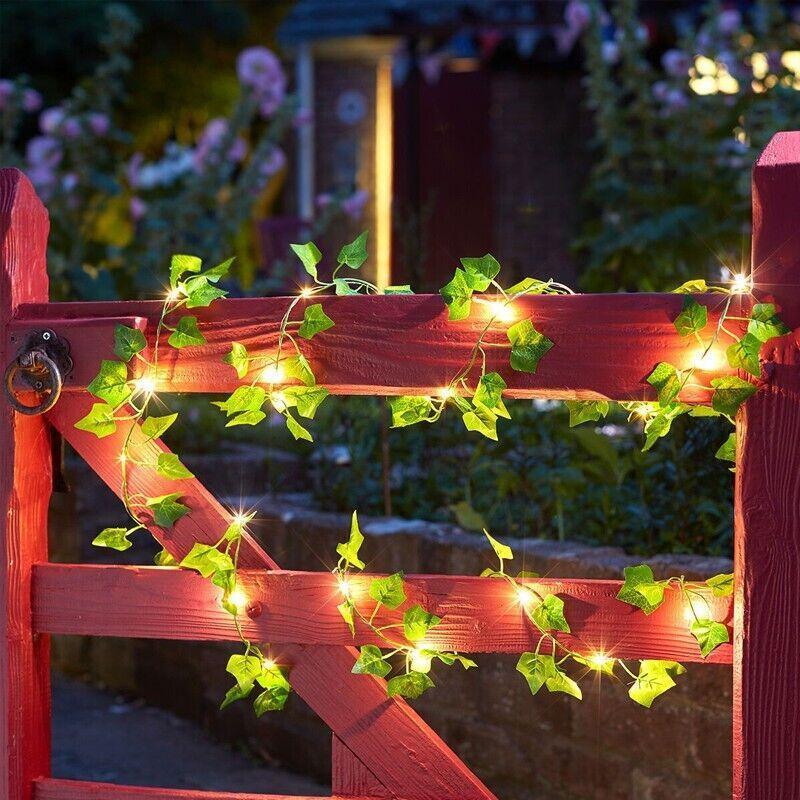 10M Solar Ivy Vine Fairy Lights - 100 LEDs for Outdoor Garden Walls - casaculinary