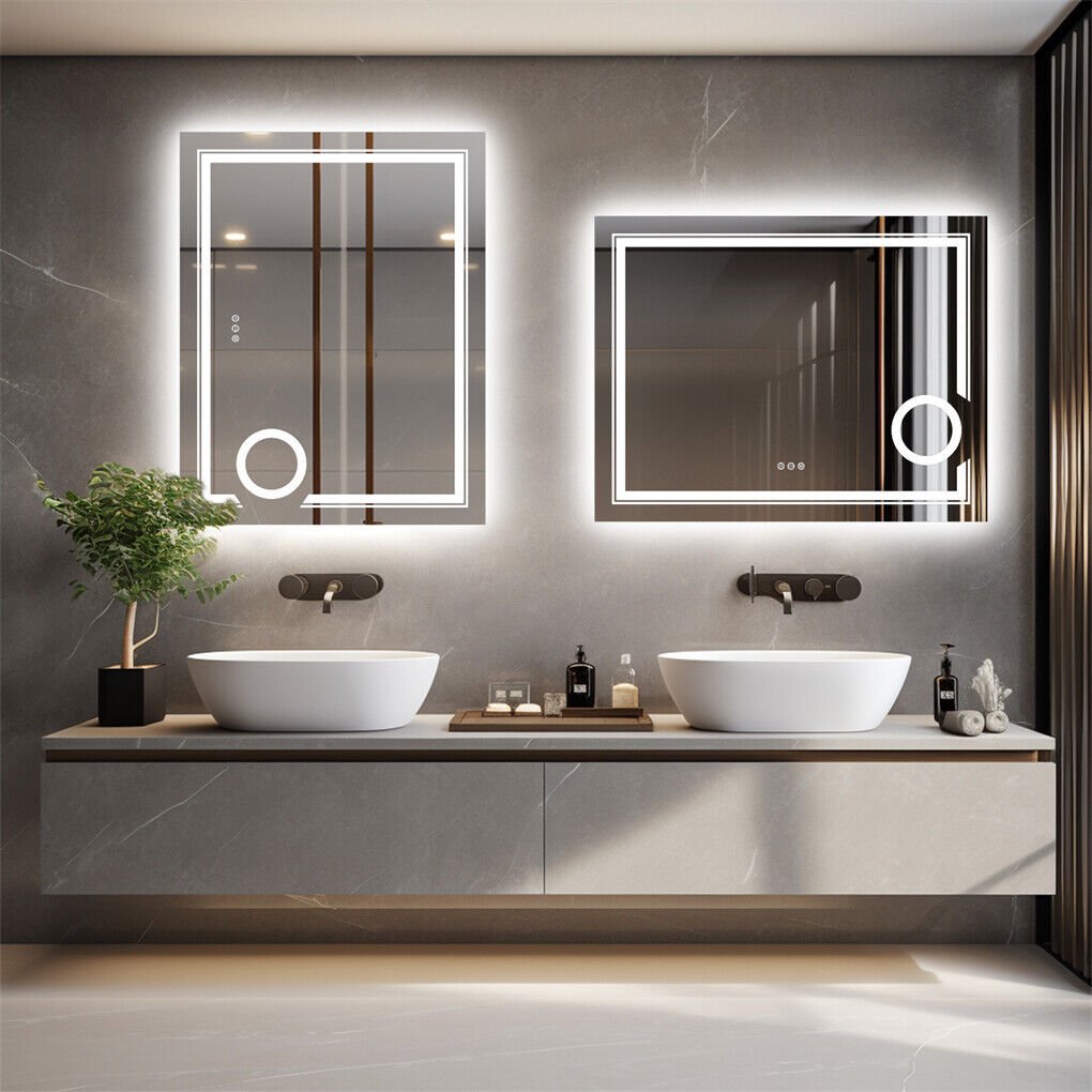 1400x700mm LED Bathroom Mirror Anti - fog Illuminated - casaculinary