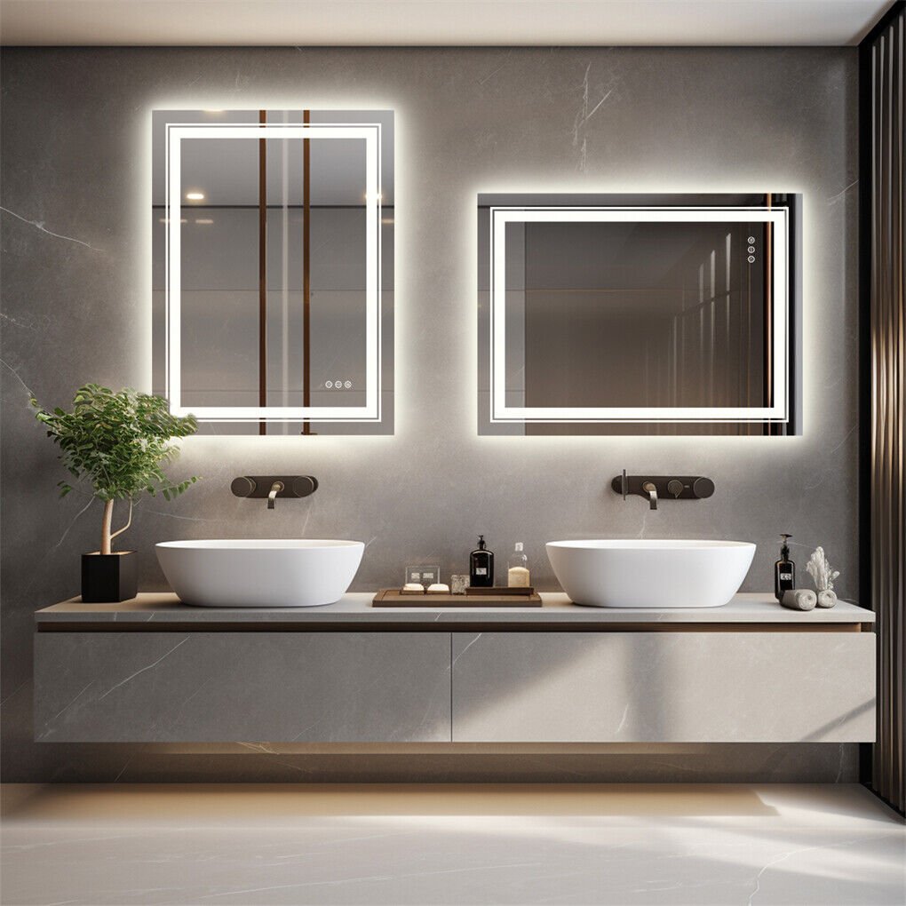 1400x700mm LED Bathroom Mirror Anti - fog Illuminated - casaculinary