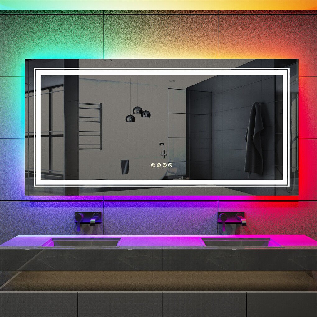 1400x700mm LED Bathroom Mirror Anti - fog Illuminated - casaculinary