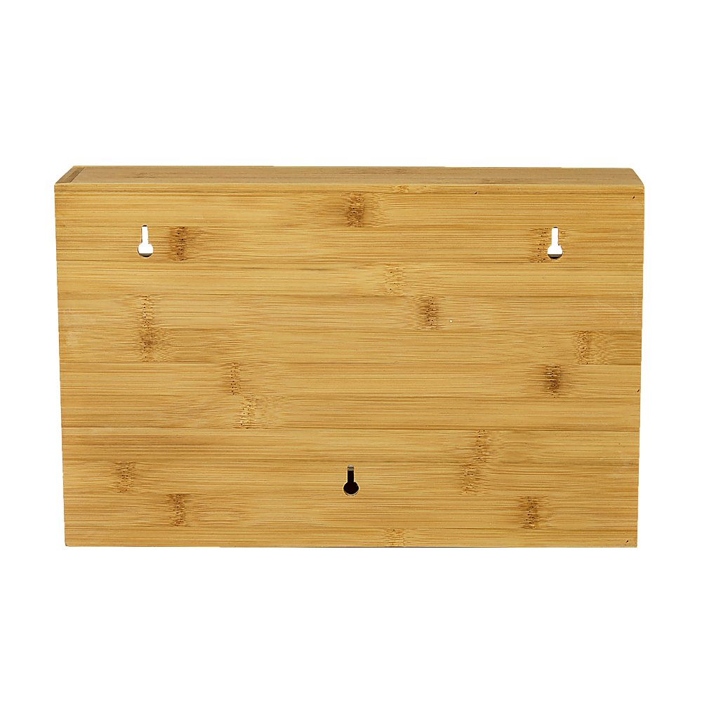 3 Grids Bamboo Food Wrap Dispenser for Kitchen