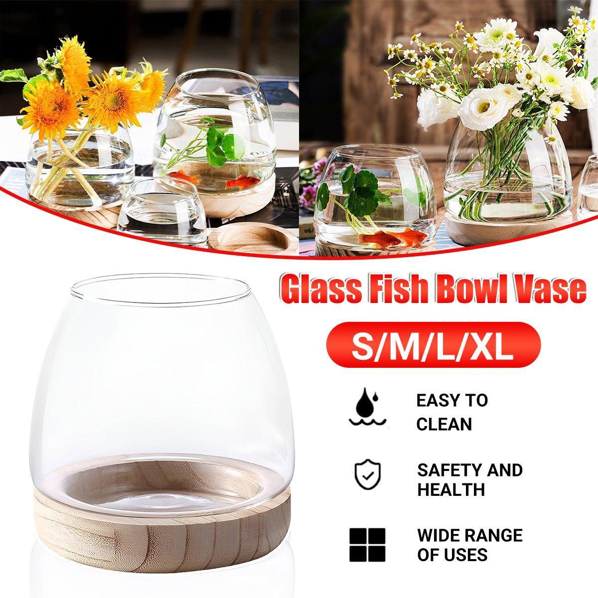 Japanese Style Small Glass Vases Fish Tank for Elegant Home Decor - S