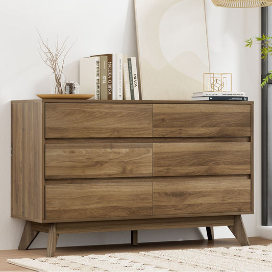 Artiss 6 Chest of Drawers - XAVI Walnut - casaculinary