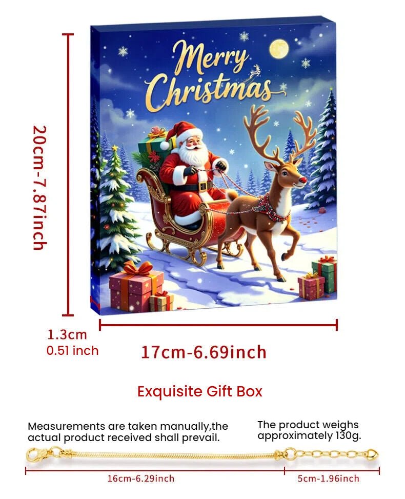 Christmas DIY Jewelry & Craft Advent Calendar( YD - 08,20*17*1.3cm) - casaculinary