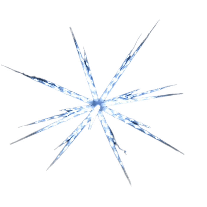 Samland 160 Led Blast Ice Star Ball Christmas Light Decoration White - casaculinary