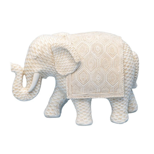 Woven Look Mum Elephant Ornament 22cm - casaculinary