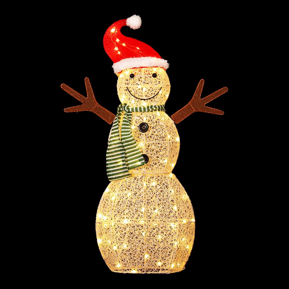 0.97M Christmas Lights Snowman 80 LED Decorations Jingle Jollys 