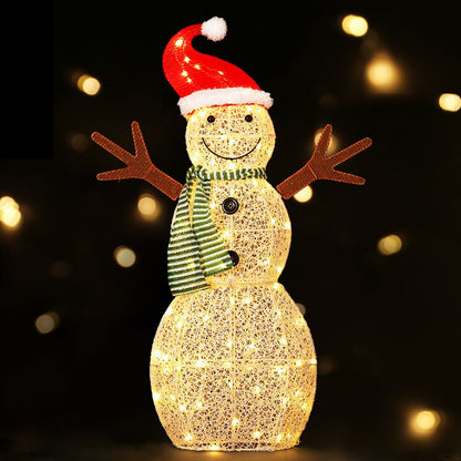 0.97M Christmas Lights Snowman 80 LED Decorations Jingle Jollys 