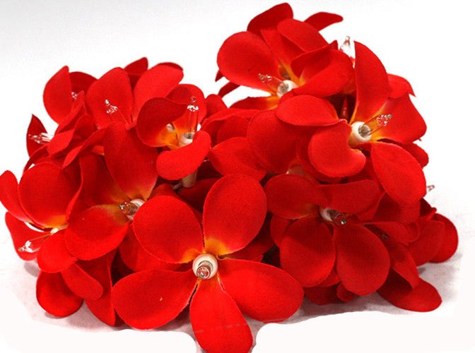 1 Set of 20 LED Deep Red Frangipani Flower Battery String Lights Christmas Gift Home Wedding Party Decoration Outdoor Table Garland Wreath 