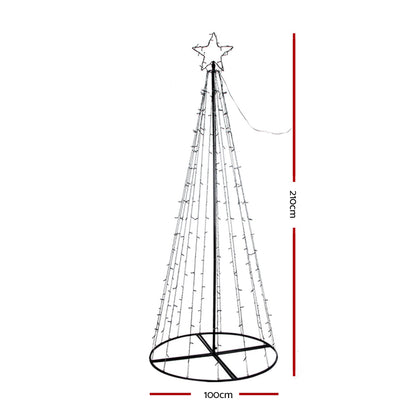 2.1M Christmas Tree 264 LED Solar Jingle Jollys - casaculinary