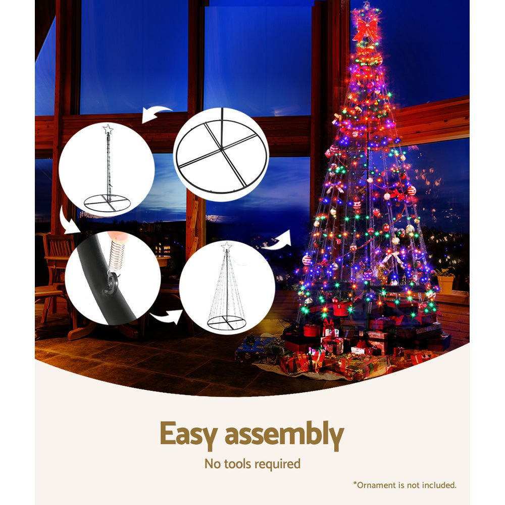 2.1M Christmas Tree 264 LED Solar Jingle Jollys - casaculinary