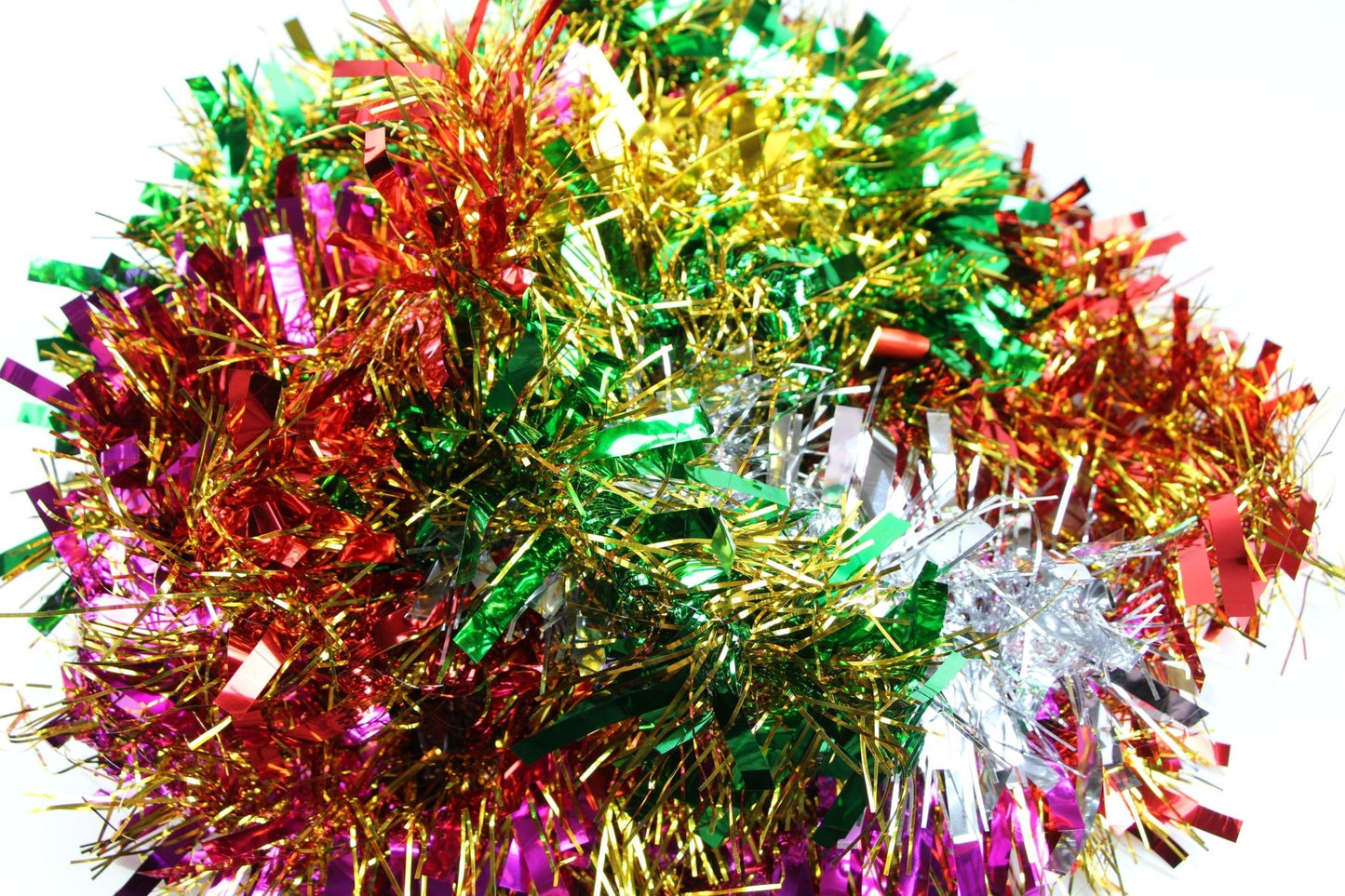 25 X Christmas Tinsel Thick 2 - Tone Xmas Garland Tree Decorations - Assorted Pack - casaculinary