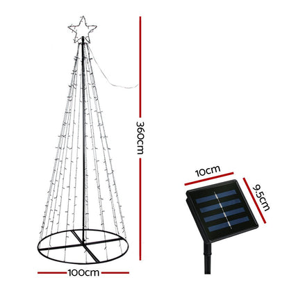 3.6M Christmas Tree 400 LED Solar Jingle Jollys - casaculinary