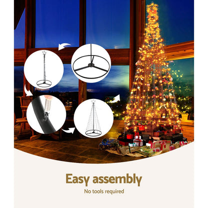 3.6M Christmas Tree LED Solar Warm Jingle Jollys - casaculinary