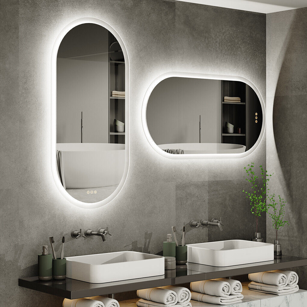 Interior Ave - 60 x 120cm Oval Frameless LED Bathroom Mirror