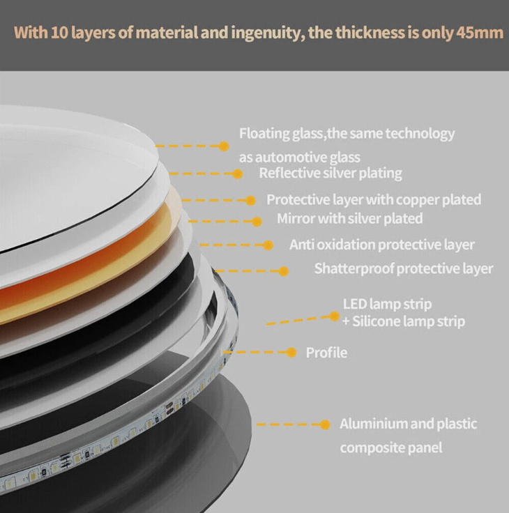 Interior Ave - 60 x 120cm Oval Frameless LED Bathroom Mirror