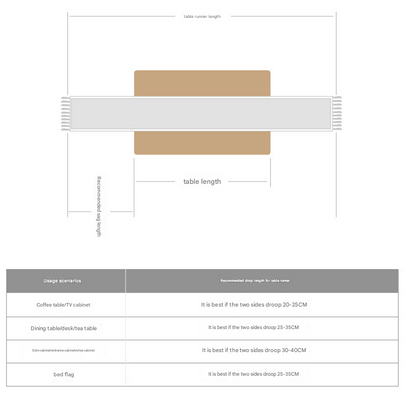 Jacquard Plum American Retro Jacquard Embroidered Table Runner - Light Luxury Table Mat 30cm x 180cm with Tassels