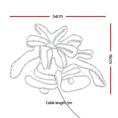 0.76M Christmas Lights 216 LED Bell Motif Light Decorations Jingle Jollys