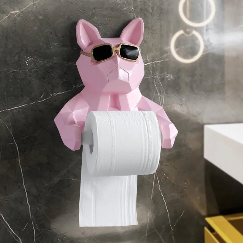 Animal Tissue Box Statue Figurine: Hanging Toilet Paper Holder for Washroom Wall and Home Decor 