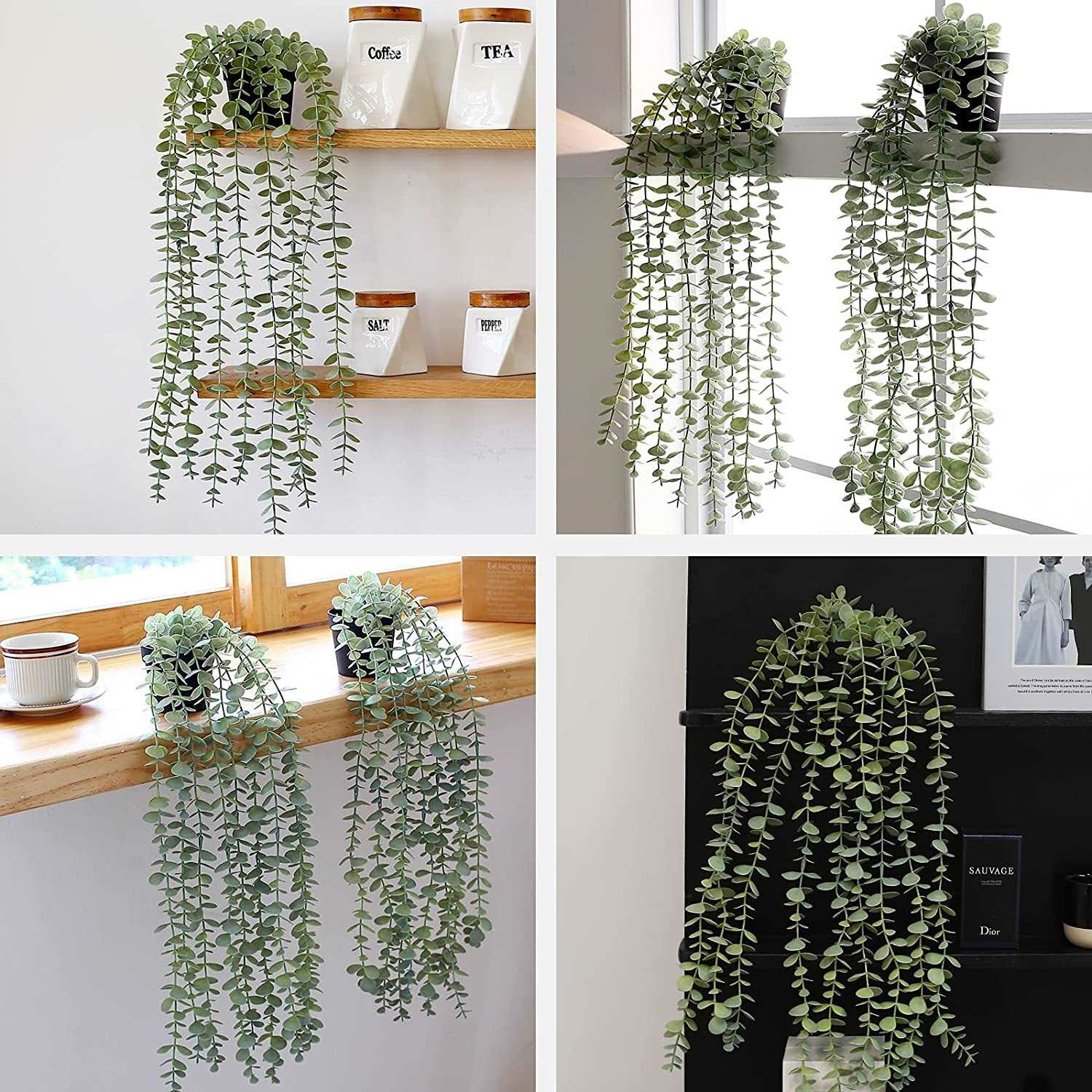 Artificial Vine Green Plant Hanging Ivy for Home Garden Decoration & Wreath Outdoor Decor 