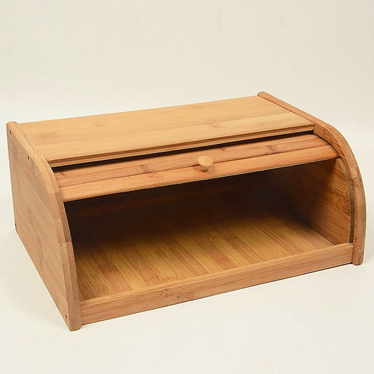 Bamboo Bread Bin Storage Box for Kitchen 