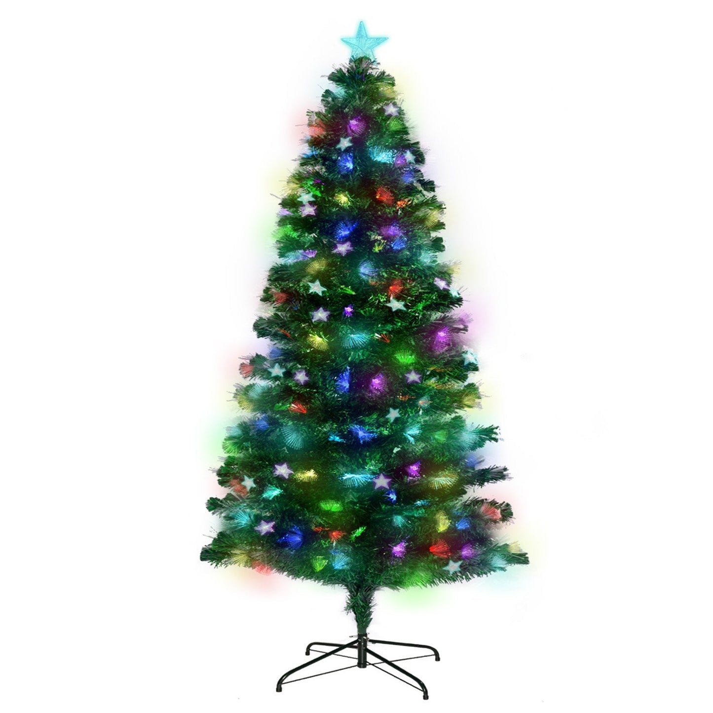 Christabelle 1.2m Enchanted Pre Lit Fibre Optic Christmas Tree Stars Xmas Decor - casaculinary