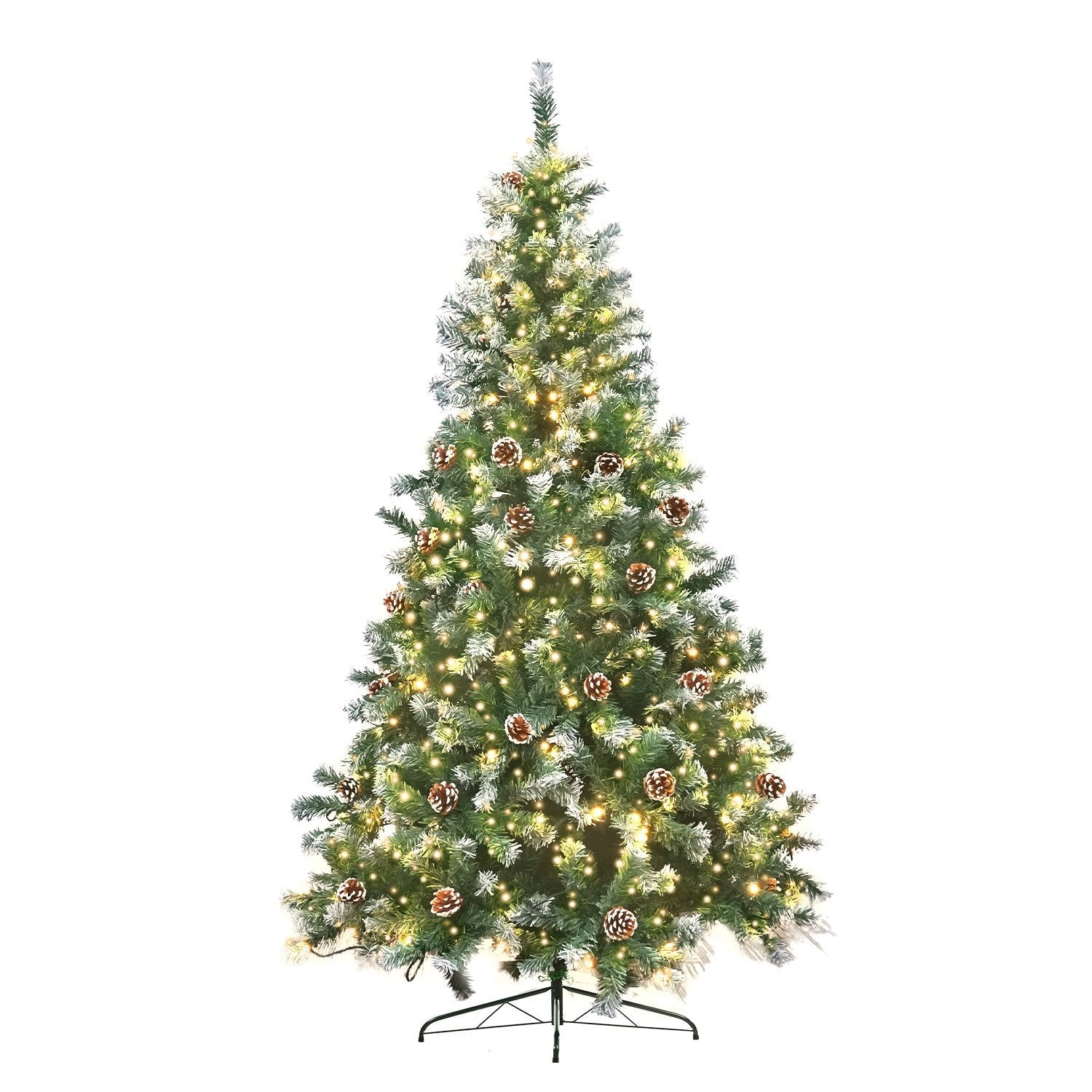 Christabelle 1.5m Pre Lit LED Christmas Tree Decor with Pine Cones Xmas Decorations 