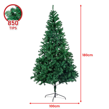 Christabelle Green Christmas Tree 1.8m Xmas Decor Decorations - 850 Tips - casaculinary