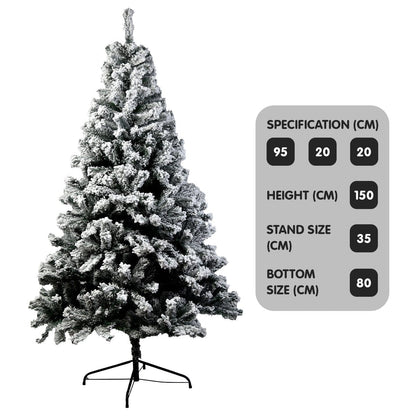 Christabelle Snow - Tipped Artificial Christmas Tree 1.5m - 550 Tips - casaculinary