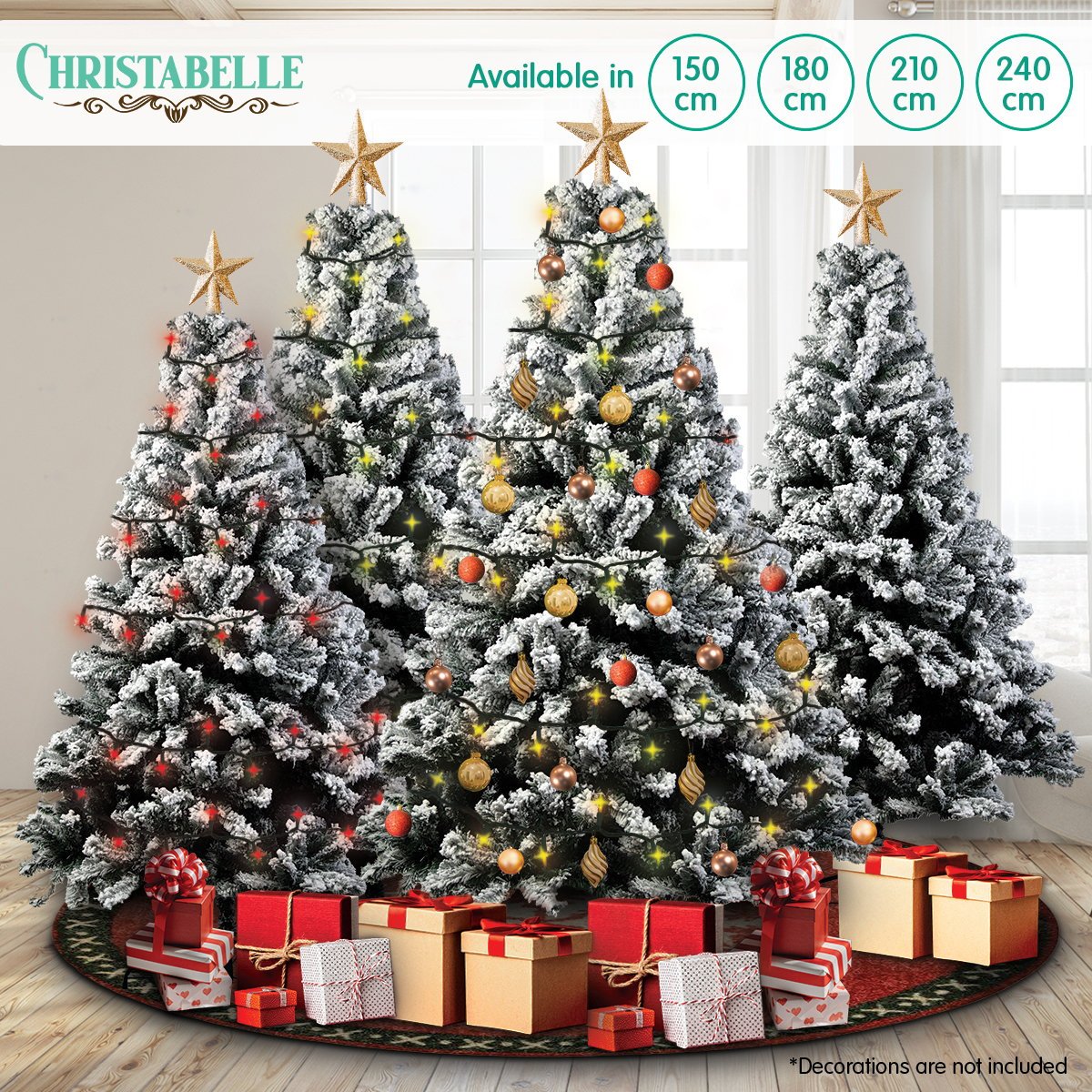 Christabelle Snow - Tipped Artificial Christmas Tree 1.8m - 850 Tips - casaculinary