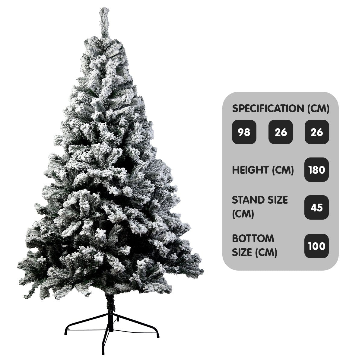 Christabelle Snow - Tipped Artificial Christmas Tree 1.8m - 850 Tips - casaculinary