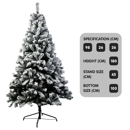 Christabelle Snow - Tipped Artificial Christmas Tree 1.8m - 850 Tips - casaculinary