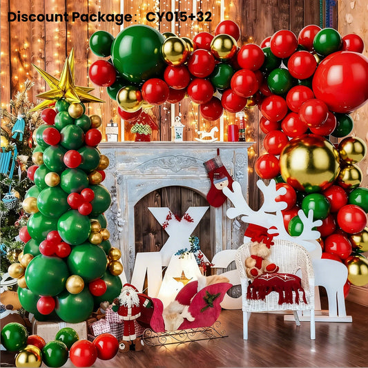 Christmas Balloon 2 - Pack Combo: Latex & Foil Holiday Decor | Arch & Tree Sets for 2025 Christmas - casaculinary