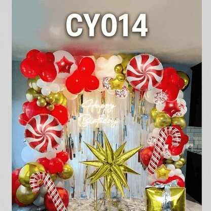 Christmas Balloon Bundle: 2 Themed Kits (Arch + Tree) - Aluminum Foil & Latex Balloons - casaculinary
