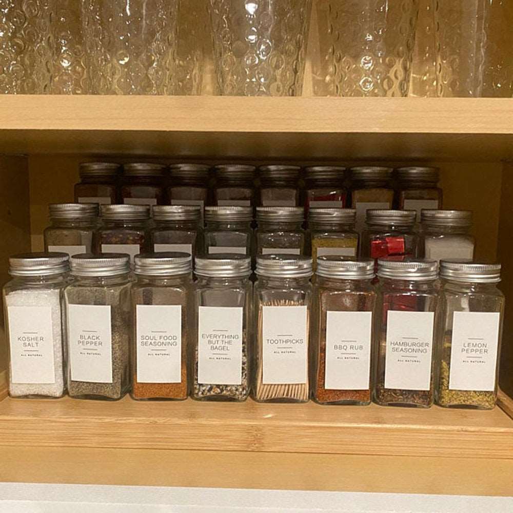 Custom Minimalist Spice & Modern Kitchen Storage Labels 