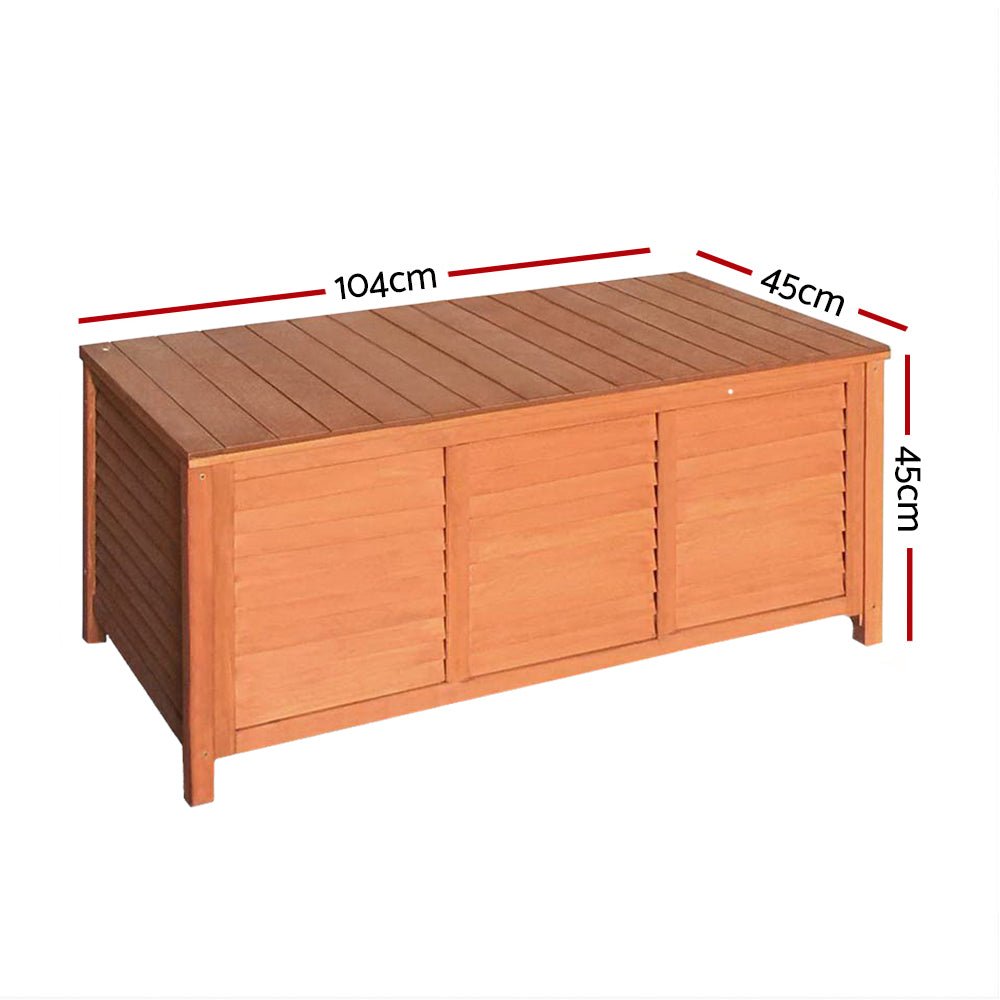 Gardeon Outdoor Storage Bench Box 210L Wooden Patio Furniture Garden Chair Seat 