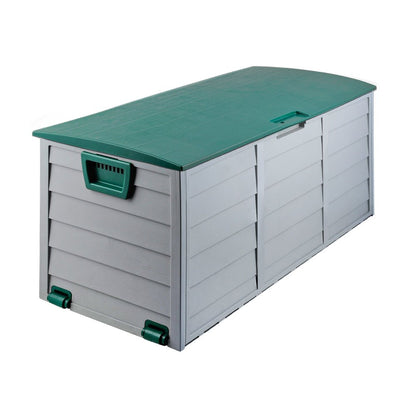 Gardeon Outdoor Storage Box 290L Lockable Organiser Garden Deck Shed Tool Green 