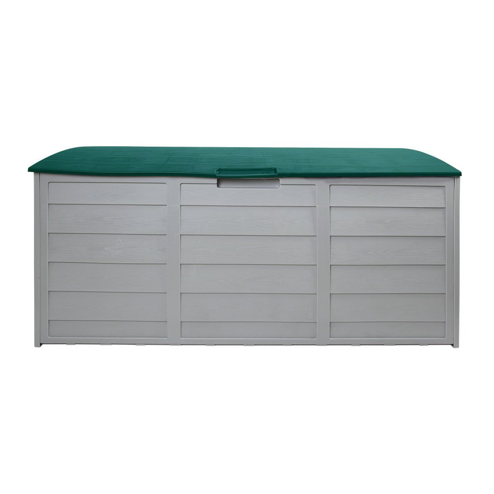 Gardeon Outdoor Storage Box 290L Lockable Organiser Garden Deck Shed Tool Green 