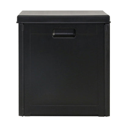 Gardeon Outdoor Storage Box 80L Container Lockable Garden Toy Tool Shed Black 