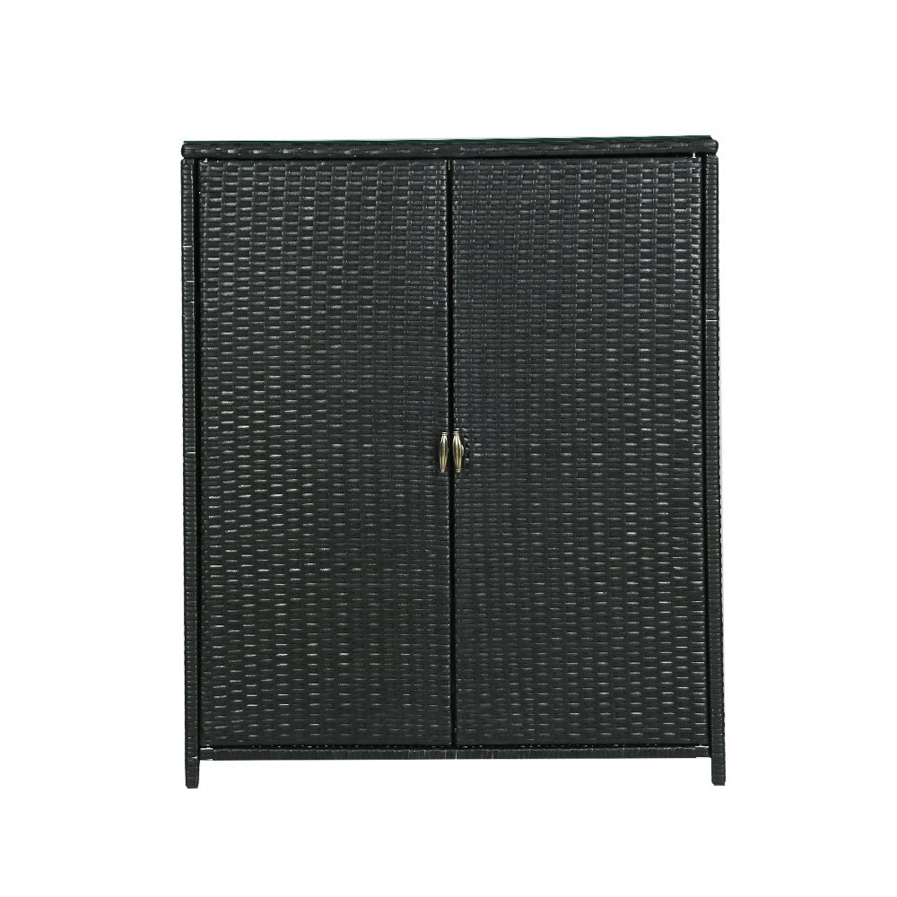 Gardeon Outdoor Storage Cabinet Box Garage Wicker Shelf Chest Garden Shed Tools 