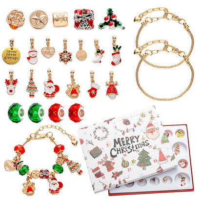 Golden 44 - Piece Assorted Christmas Baubles Set with Elegant Designs in Wooden Gift Box - 3 - 6cm Decorative Ornaments for Tree, Home & Holiday Display - casaculinary
