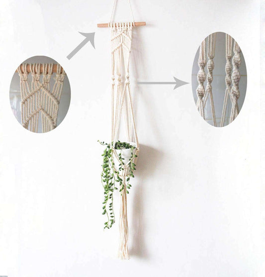 Handmade Macrame Plant Hanger & Plant Holder for Decor 