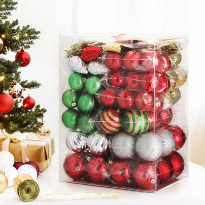 Jingle Jollys 155pcs Christmas Tree Decorations Set Baubles Ornaments Party - casaculinary