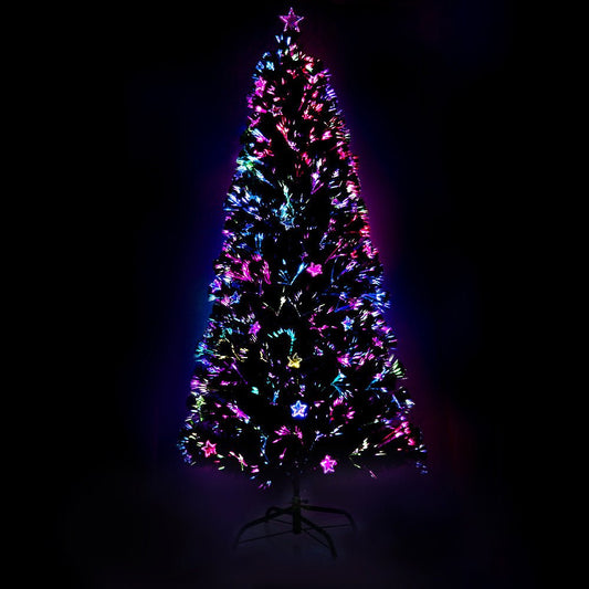 Jingle Jollys 1.8m Christmas Tree Optic Fibre LED Xmas tree Multi Colour - casaculinary