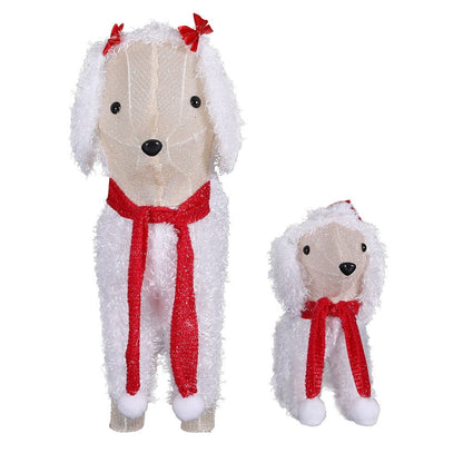 Jingle Jollys Christmas Lights 60 LED Fairy Light 2pcs Dog Decorations Set - casaculinary