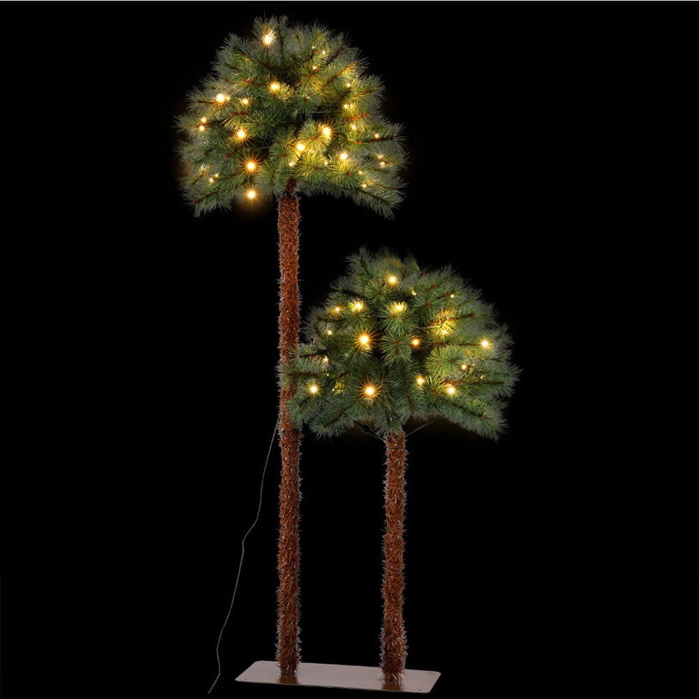 Jingle Jollys Christmas Tree 1.5+1m LED Xmas Palm Tree Party Decorations 2 in 1 - casaculinary